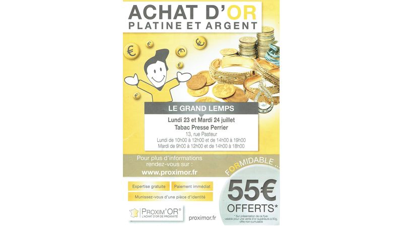 Proxim'Or : Achat d'or, platine et argent